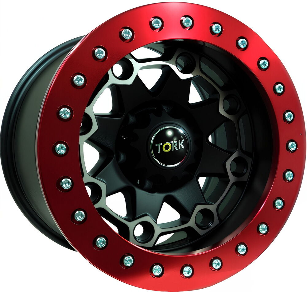 TORK-3343 9*17 6*139.7 ET -25 110 MAT BLACK RED TORK