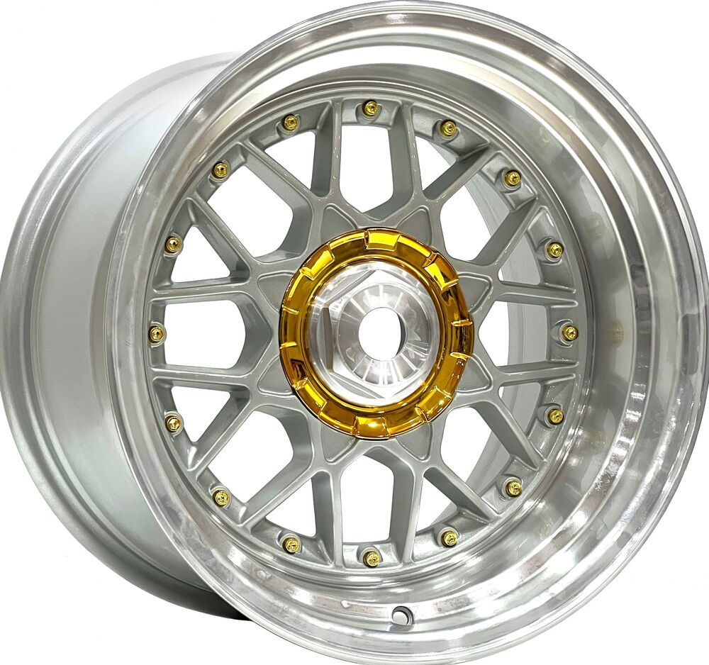 BK-5284 9*16 4*100/108 ET15 73,1 SILVER MACHINED GOLD CUP