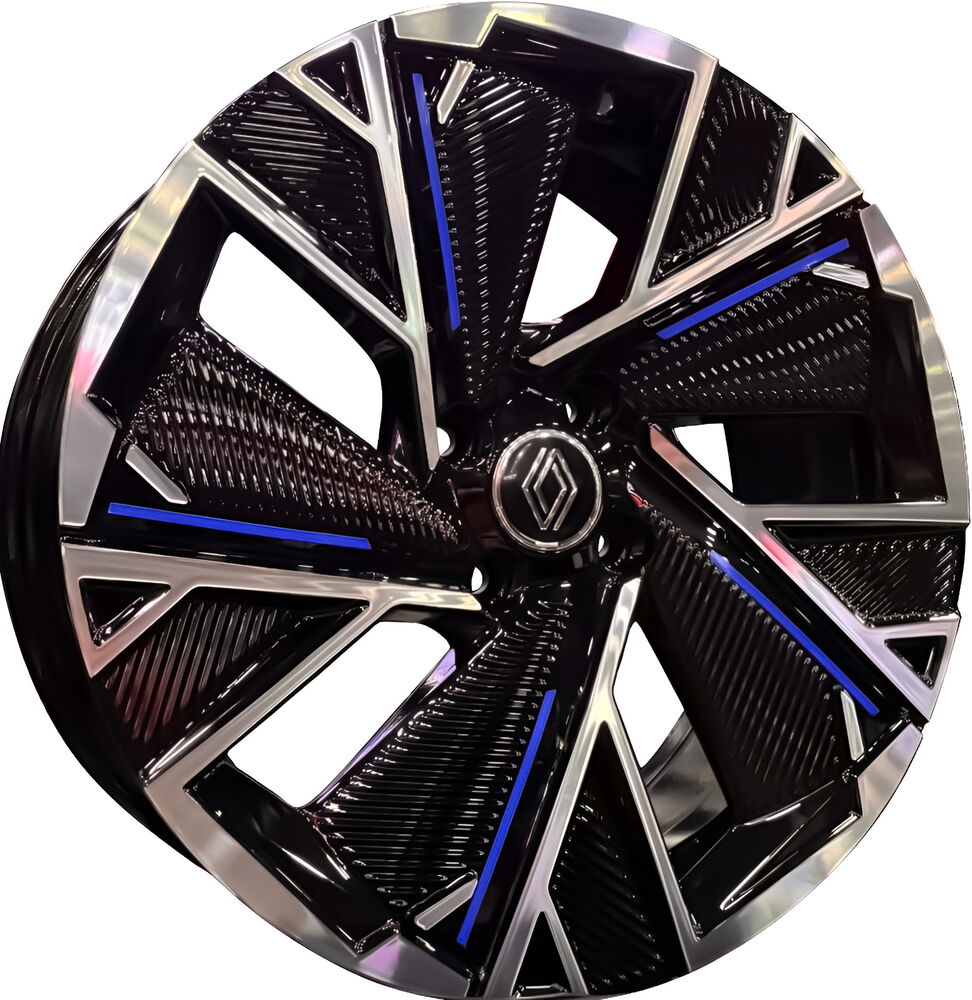 BKY-1403 7*17 4*100 ET37 60,1 BLACK MAC WITH BLUE STICKER XL