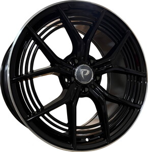BK-3S1347 9*19 5*112 ET45 66,56 SATIN BLACK+LIP MACHINED XL #1