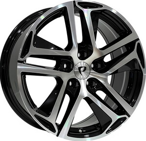 BK-5516 7*16 5*108 ET38 65,1 BLACK MACHINED XL #1