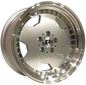 BK-5852 9*18 5*112 ET30 66,56 SİLVER+LIP MACHINED XL #1