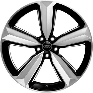5665-03 9*20 5*112 ET35 66,45 GLOSS BLACK SILVER SPOKES #1