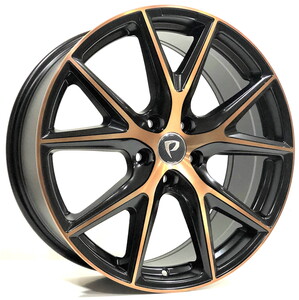 BK-5792 8*19 5*112 ET50 57,1 BLACK MACHINED+BRONZE #1