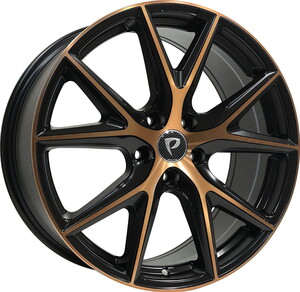 BK-5792 8*19 5*112 ET50 57,1 BLACK MACHINED+BRONZE #1