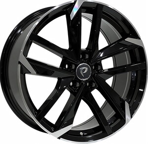 BK-5788 7,5*17 4*108 ET28 65,1 BLACK MACHINED XL #1
